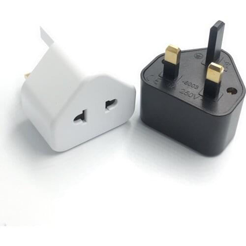 EU US 2 Pin To UK 3 Pin Plug AC Universal Adapter Travel Converter British G Type Standard Input Plug 5A Fuse