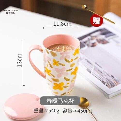 Chinese Coffee Milk Tea Mug Modern Original Large-capacity Water Cup Ethiopian Cup Set Nordic Style Tazas Lovely Designed