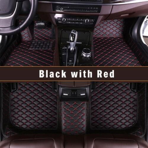 Custom Leather Car Floor Mats For Ford Edge Ⅱ 7seat 2015 2016 2017 2018 Carpet Mats Auto Parts Interior Accessories