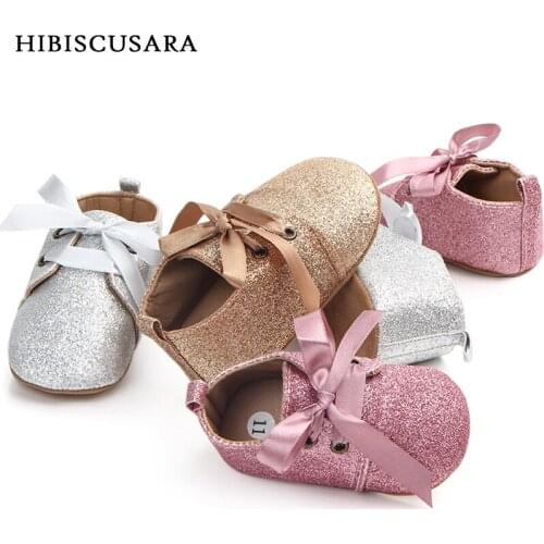 0-18M Toddler Baby Girl Shining First Walkers Princess Shoes Glitter Shiny Leopard Print Sneakers Lace Up Newborn Bebe Shoes