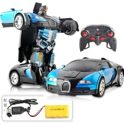 1:12 Bugatti Transformation Car to Robot Remote Control Pawl Control Racing Car Model RC Toys Boys Gift