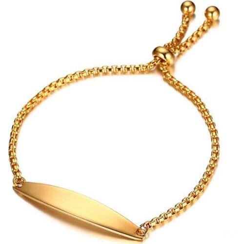 Stainless Steel Minimalist Gold Delicate Long Bar Women Fashion Bracelet Bangle Jewelry Gift For Him