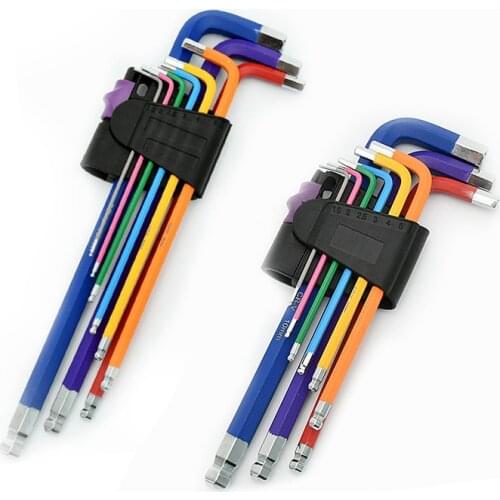 Allen Key Set Hex Wrench Screwdriver Set Hexagon Spanner Universal 9Pcs Ball End Torx Star Keys Tool L Type Hand Tools Kit