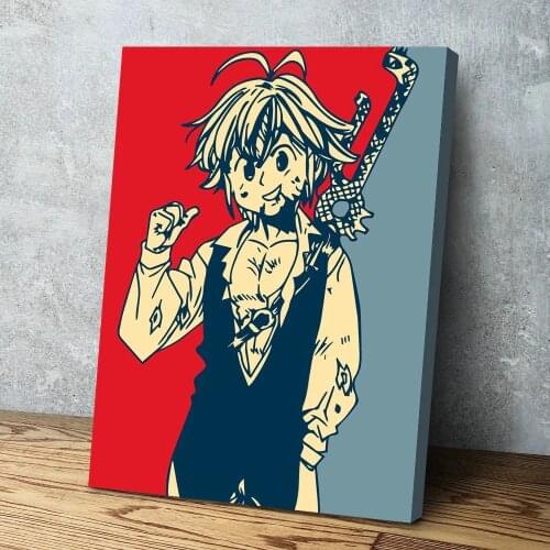 Wall Art Pictures Seven Deadly Sins Meliodas HD Prints Poster Anime Home Decor Canvas Paintings Modular Frame For Living Room