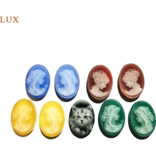 Natural New Custom Flatback Engrave Cabochon Cameo Jewelry Oval Shape Cut Gems-Stone Pendants Lady Jewelry 10x14 mm Jewellery