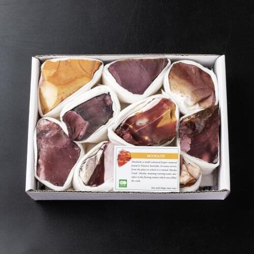 1 Box Irregular Raw Natural Mookaite Stones Egg Yolk Loose Colorful Healing Chakra Stone