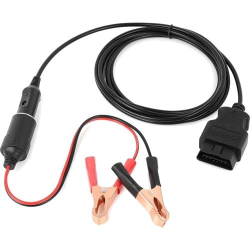 OBDⅡ Vehicle ECU Emergency Power Supply Cable Car Memory Saver (3Meter) Cable Adapter with Cigarette Lighter Power Socket