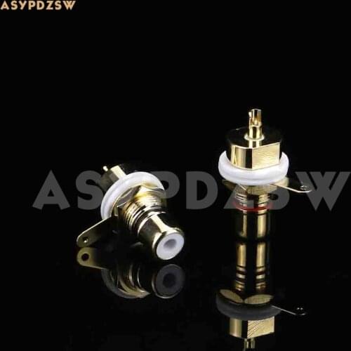One Pair Aucharm Pure copper gold-plated RCA Audiophile amplifier RCA terminal