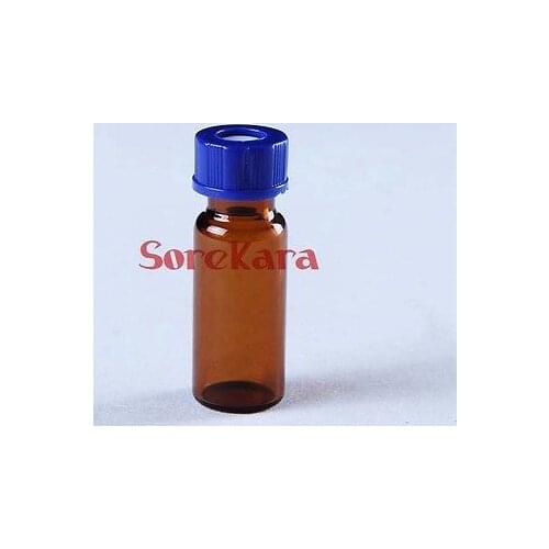 10pcs 2ML Brown Clear Injection Glass Vial with Center Screw Cap 2CC Transparent Liquid Glass Containers