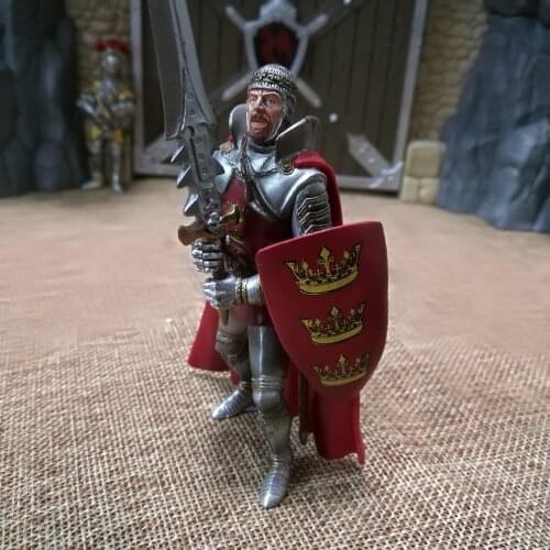 Pvc figure toy model 1:18 Medieval European Ancient Soldiers and Knights Models Round Table Knights Gahald