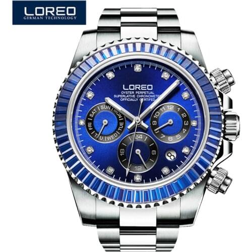 Relogio LOREO Men Watch Waterproof Automatic Mechanical Watches Men Diving 200m Clock Masculino With Gift box Reloj hombre