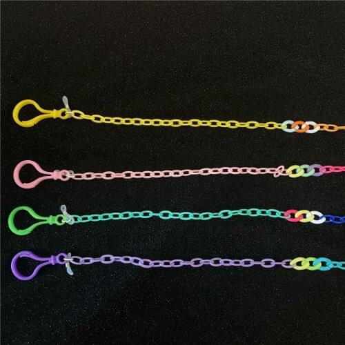 Colorful Beads Anti-lost Face Cover Lanyard Glasses Lanyard Strap Necklace for Women Wedding Long Chain Necklace Mask Jewelry
