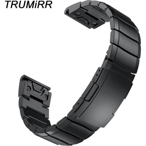 26mm Stainless Steel Watchband for Garmin Fenix 6X / 6X Pro / 5X / 5X Plus / 3 / 3 HR Quick Easy Fit Watch Band Wrist Strap Belt
