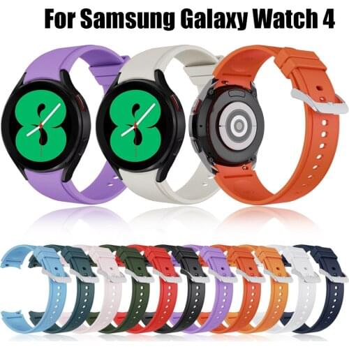 2021New Soft Silicone Strap For Samsung Galaxy Watch 4 Classic 42mm 46mm Bracelet Wrist Band For Galaxy Watch4 40mm 44mm Correa