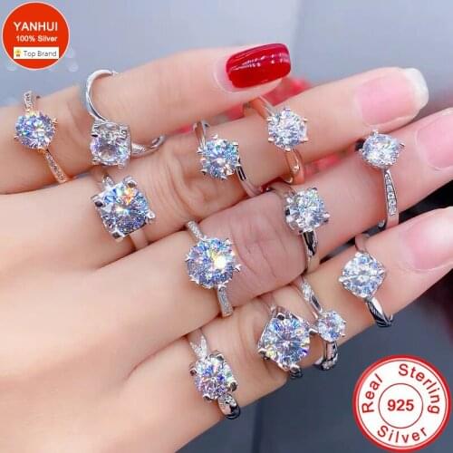 Luxury 925 Sterling Silver Wedding Band Eternity Ring For Women Gift For Ladies Love Wholesale Lots Bulk Jewelry Dropshipping