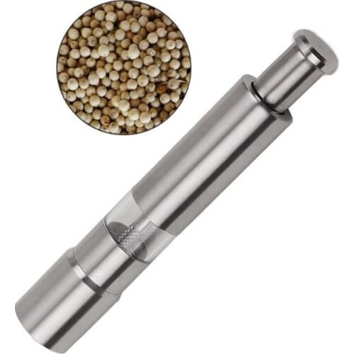 Hot Stainless Steel Manual Salt And Pepper Mill Spice Grinder Pepper Shaker Grinder Herb Kitchen Cooking Tool