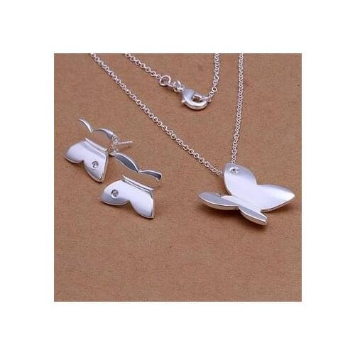 S349 925 Hot Selling Silver Color Jewelry Sets For Women Fashion Jewelry Set Necklace Earring /aqhajhoa Bbzajtga