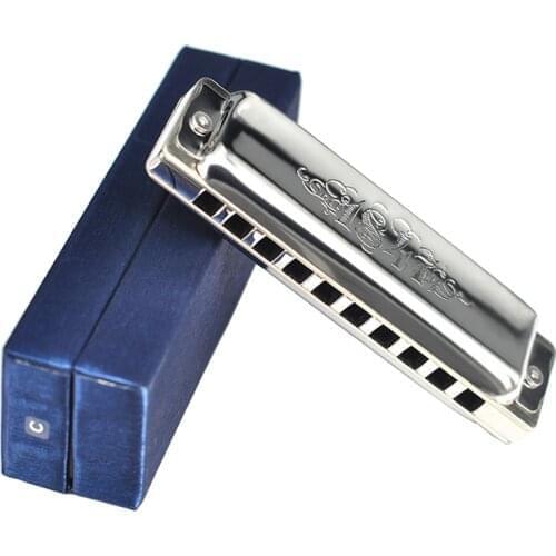 Seydel 1847 Lightning Diatonic Harmonica 10 Notes Blues Harp Key Of C Stainless Steel Reeds Comb Cover Professional Instruments