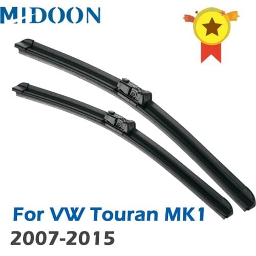 MIDOON Wiper Front Wiper Blades For VW Touran MK1 2007 - 2015 Windshield Windscreen Front Window 24"+18"