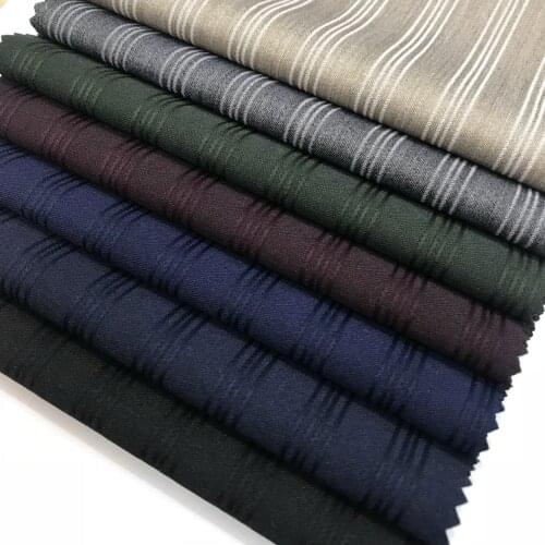 TR Striped Suit Fabric Fine Imitation Casual Suit Fabric Spring and Autumn Fabric
