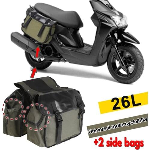 26L Universal Motorcycle 2 Side Bag Style Saddlebag Travel Rider For Honda For Royal Enfield For Suzuki For kawasaki