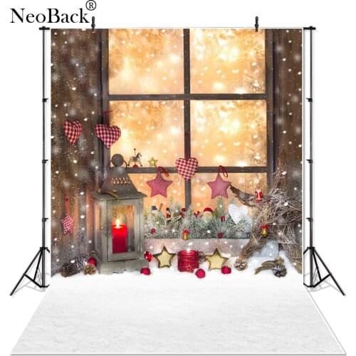 Thin Vinyl New Born Baby Home Decoration Christmas Tree Photographic Backdrops Photography Studio Blue Lights Photo Backdrops