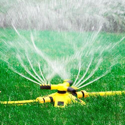 360° Rotating Lawn Sprinkler 3 Arms Garden Yard Plants Grass Greenhouse Flowerbed Fields Gardening Vegetables Watering