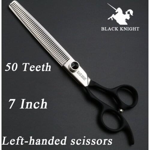 7'' Left Hand High-Class Hairdressing Scissors 440C 62HRC Dogs Cats Pets Personality Thinning Shears Hair Scissors