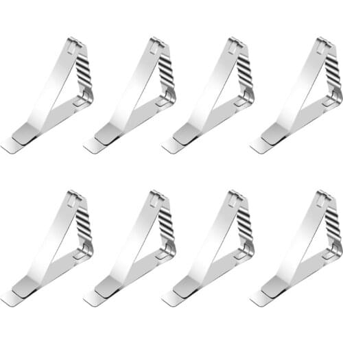 Tablecloth Clips Picnic Table Cloth Cover Clamps Flexible Stainless Steel Holder