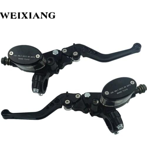 1Pair Universal 7/8" 22mm Front Left Right Motorcycle Hydraulic Brake Pump CNC Aluminum Master Cylinder Disc Brake Lever