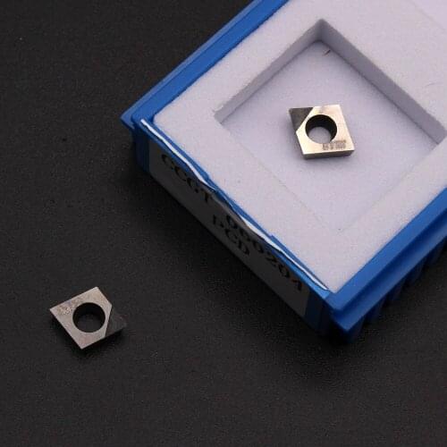 1PC Diamond Insert CNC Lathe Turning Tool CCGT060202 CCGT060204 CCGT060208 PCD for Aluminum CBN for Hard Steel