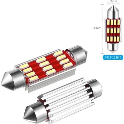1PC Auto Interior Reading Lamp Car Light C5W Led C10W Festoon Light Interior Light 36mm Car LED 4014 SMD 24 Leds Doom Lamp 12V