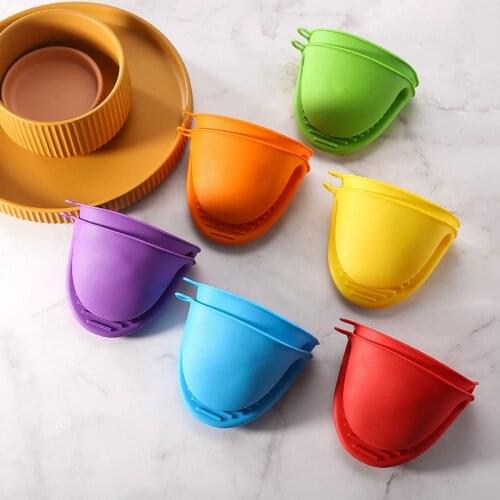 High-quality 1pc Kitchen Baking Silicone Insulation Gloves Anti-scald Clip Pots and Dishes Hand Clip Oven Gloves Heat Resistant