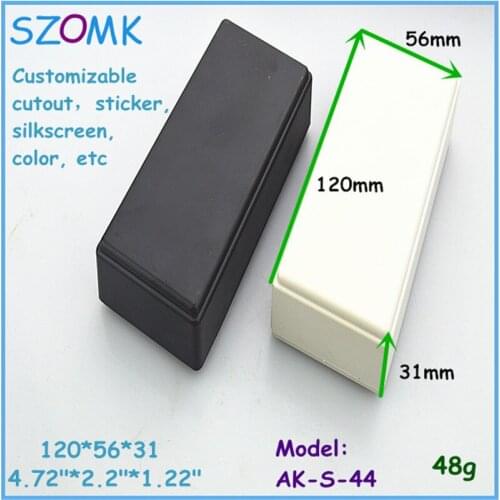 10 pieces/lot abs plastic material housing electronics distribution box 120x56x31mm 4.72*2.2*1.22 inch