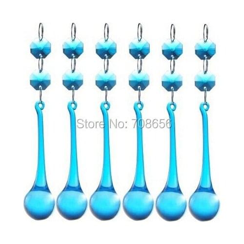 10pcs Clear Rain Drop Crystal Wedding Party Decoration Glass Water Drop Prism Glass Lighting Prism Pendant