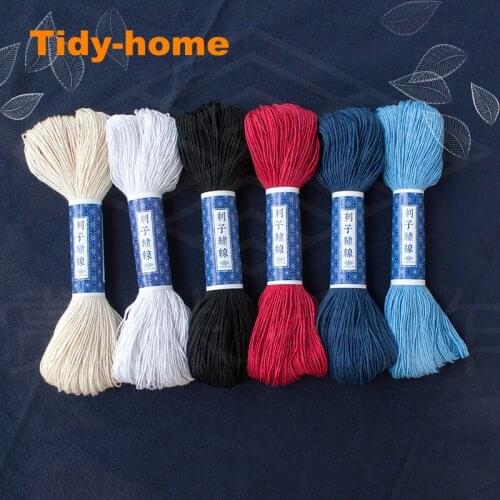 100Meter/piece 100% Cotton Solid Color Sashiko Thread 15 Colors 10 Strands Sashiko Thread