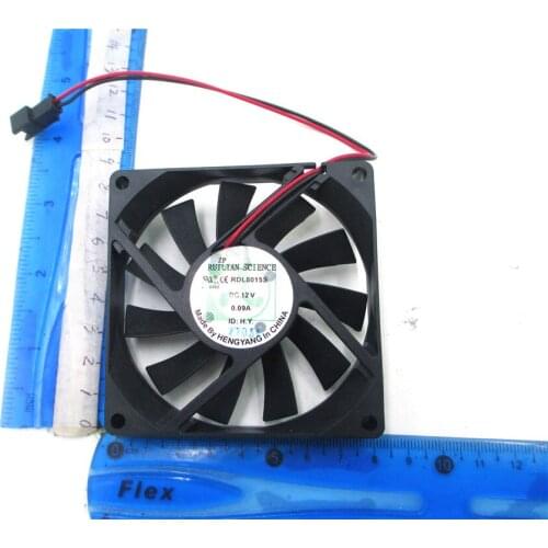 4pcs FreeShipping for xfan xin rui lian 8015 RDL8015S 8cm DC12V 0.09A 3-Wire Super Quiet Cooling Fan