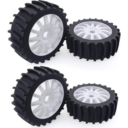 4Pcs 1/8 Buggy Off Road Tires Hex 17mm Wheels for 1:8 HSP Redcar Racing Losi HPI XTR Badlands Short Coruse Cars