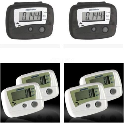 500Pcs/Lot LCD Run Step Pedometer Walking Distance Counter Passometer Walking Distance Counter ABS Gym Calorie Tracker