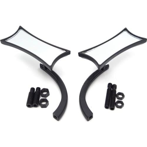 Afetermarket motor 4-Point Micro Black Mirrors For SUZUKI HONDA Kawasaki Victory Harley Davidson XL1200L XL883 XL883L Sportster