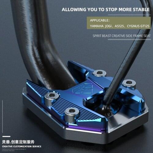 Spirit beast Motorcycle side Stand foot support pad non-slip base for Yamaha JOG-i CYGNUS GT AS125 Honda Suzuki Vespa Piaggio
