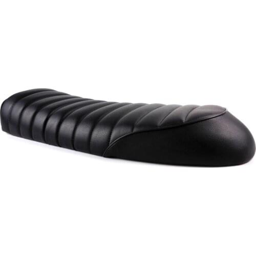SAFFEN Black Motorcycle Retro Seat Vintage Flat Brat Seat Cafe Racer Saddle Scramble GN CB350 CB400 CB500 CB750 SR400 XJ XS KZ