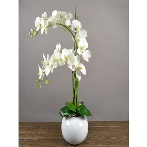 Display flower Moth Orchid flower butterfly orchid artificial flower for home wedding decoration whole saler free shipping