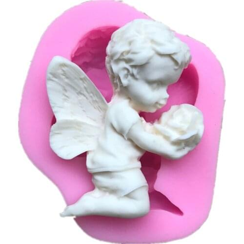 Flower Angel Silicone Mold Candy Fondant Mold Cake Decoration Tool DIY Handmade Soap Mold Kitchen Baking Tools H471