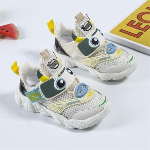 Childrens walking shoes 2021 summer new cartoon breathable mesh baby sports shoes soft soled anti slip casual shoes