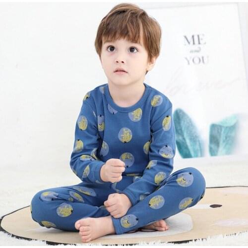 Kids Boys Pajamas Sets Toddler Pyjamas Children Clothes Long Sleeve Sleepwear Baby Girl Home Clothes Cotton Pijama Infantil