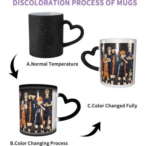 Haikyuu haikyuu cosplay Double-sided starry color printing mug office coffee mug milk mug custom gift mug