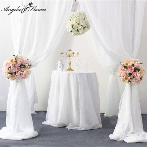 Artificial flower garland wreath decor wedding arch backdrop home curtain window road lead corner flower wall centerpieces ball