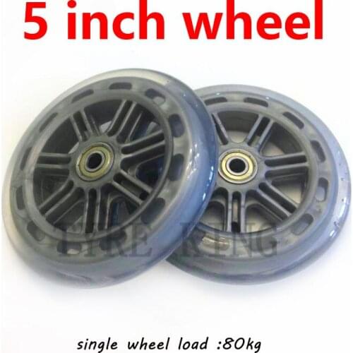 1 pcs 5-inch Transparent Wheel Skateboard Wheel Silent Wheel Shopping Wheel Small Pull Wheel Twist Wheel Oxford Wheel