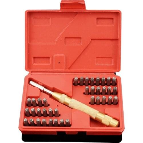 38Pcs/Set Leather Printing Tools Stainless Steel Code Stamp Numbers English Symbol DIY Handmade Accessories NEW Hot Professional